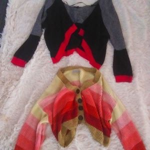 knit high-low cardigans